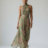 Celestia | Abito Midi Halter Floreale Leggero
