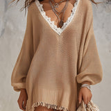 Isolde | Abito Mini Scollo a V con Pizzo