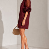 Rosalie | Abito Mini Organza Maniche a Sbuffo