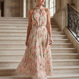 Selena | Abito Midi Halter a Fiori