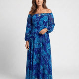 Seraphina | Abito Lungo Spalle Scoperte Floreale