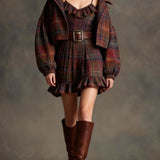 Tartan | Abito Mini a Quadri con Giacca Oversize
