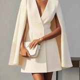 Vesper | Abito Mini Doppiopetto Stile Cape