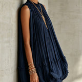 Vesper | Abito Mini Halter Chiffon con Balze
