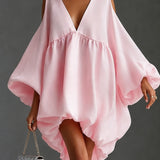 Vespertine | Abito Mini Chiffon Scollo a V Spalle Scoperte